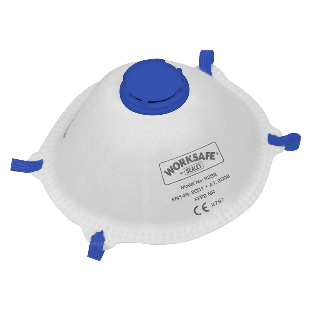 Sealey FFP2 Valved Cup Mask - Pack of 10 9332/10