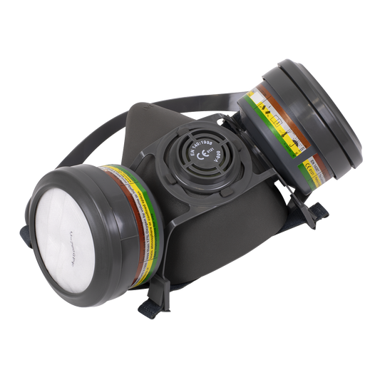 Sealey Half Mask with ABEK1 P2R Filter Cartridges 9360/63