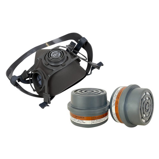 Sealey Half Mask with A2P3R Filter Cartridges 9360/66