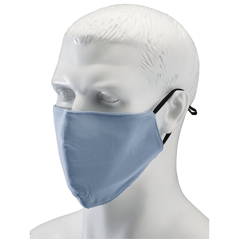 Draper Light Fabric Reusable Face Masks, Blue (Pack of 2) DRA-94702