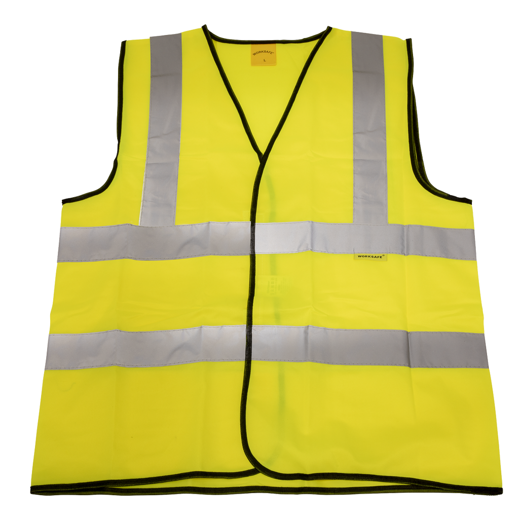 Sealey Hi-Vis Waistcoat (Site and Road Use) Yellow - Medium 9804M