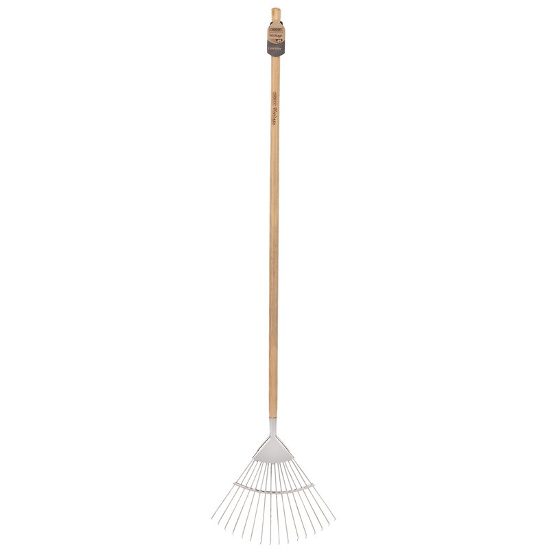 Draper Heritage Stainless Steel Lawn Rake with Ash Handle DRA-99020