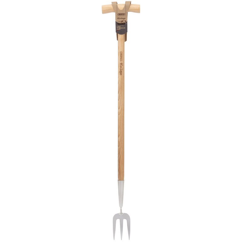 Draper Heritage Stainless Steel Fork With Ash Long Handle DRA-99031