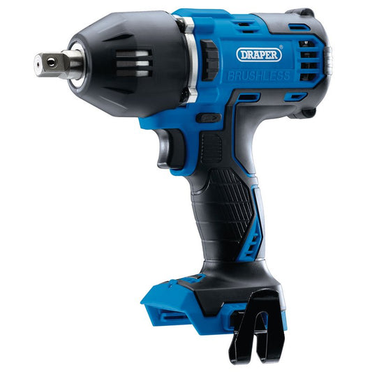 Draper D20 20V Brushless Mid-Torque Impact Wrench, 1/2" Sq. Dr., 400Nm (Sold Bare) DRA-99250