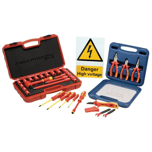 Draper Hybrid/Electric Vehicle Hand Tool Kit with VDE Socket Set, 3/8" Sq. Dr. DRA-99712