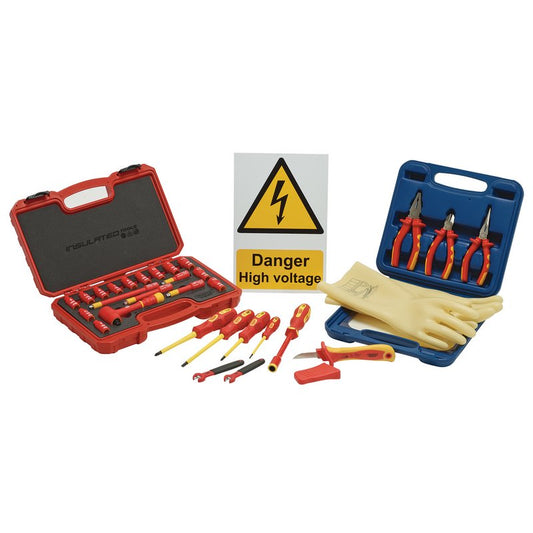 Draper Hybrid/Electric Vehicle Hand Tool Kit with VDE Socket Set, 1/4" Sq. Dr. DRA-99713