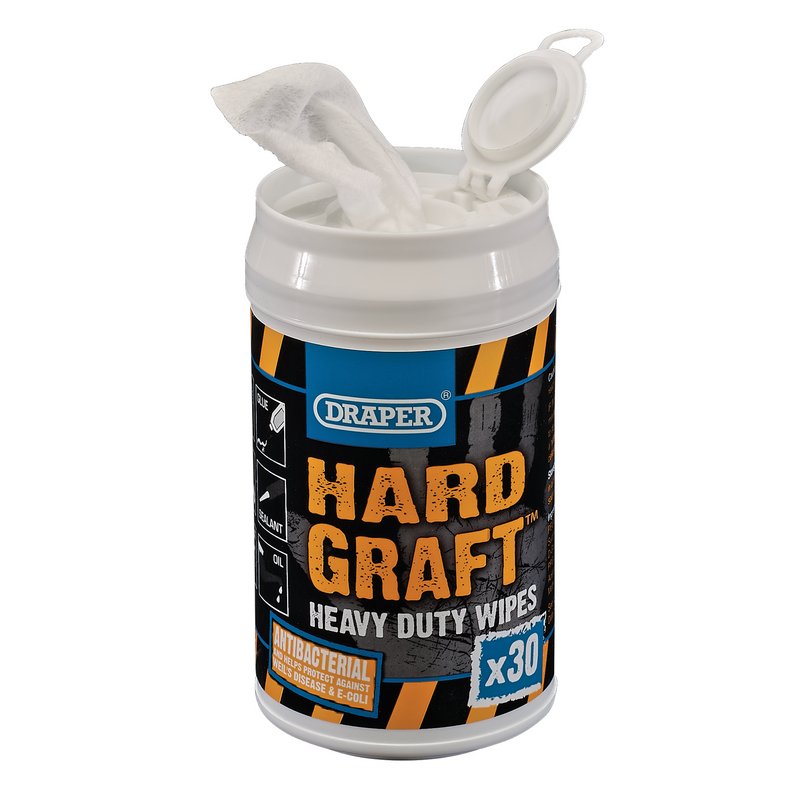 Draper Hard Graft Wipes (Pack of 30) DRA-99774