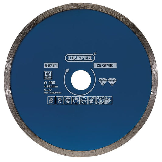 Draper Continuous Diamond Blade, 200mm DRA-99781