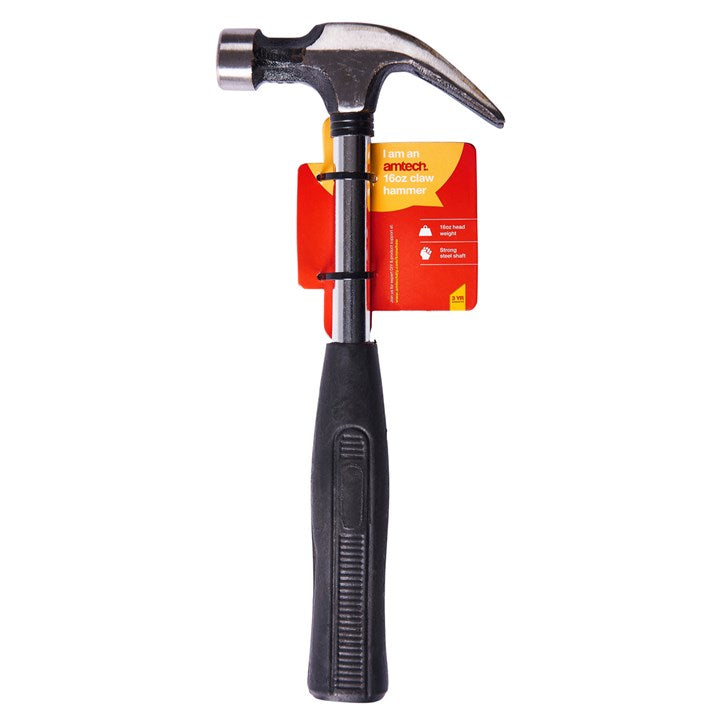 Amtech 16oz (450g) Claw hammer with steel shaft A0100