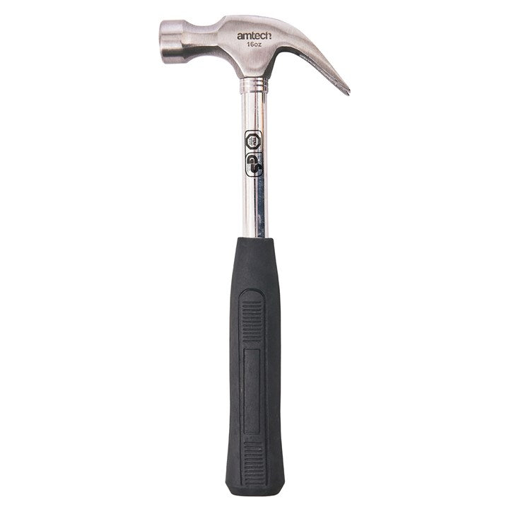 Amtech 16oz (450g) Polished GS claw hammer with steel shaft A0150
