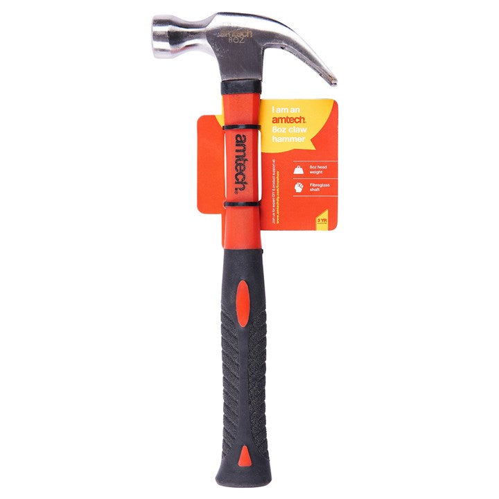 Amtech 8oz (225g) Claw hammer with fibreglass shaft A0240