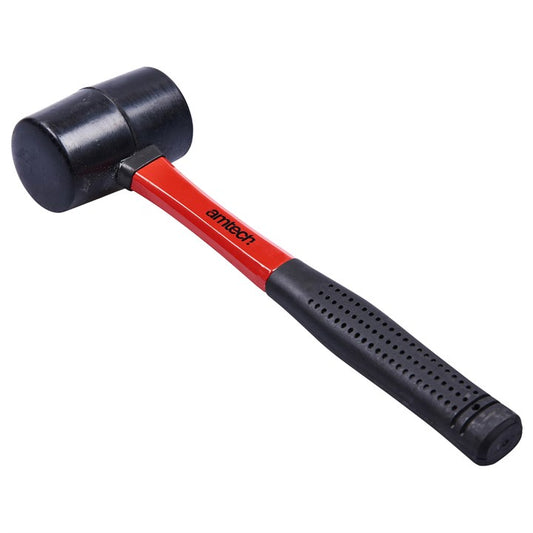 Amtech 8oz (225g) Black rubber mallet with fibreglass shaft A1575