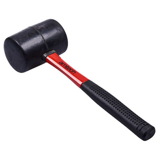 Amtech 32oz (900g) Black rubber mallet with fibreglass shaft A1585