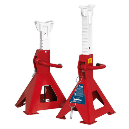 Sealey Auto Rise Ratchet Axle Stands (Pair) 3tonne Capacity per Stand AAS3000