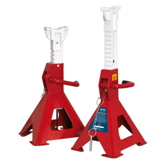 Sealey Auto Rise Ratchet Axle Stands (Pair) 3tonne Capacity per Stand AAS3000