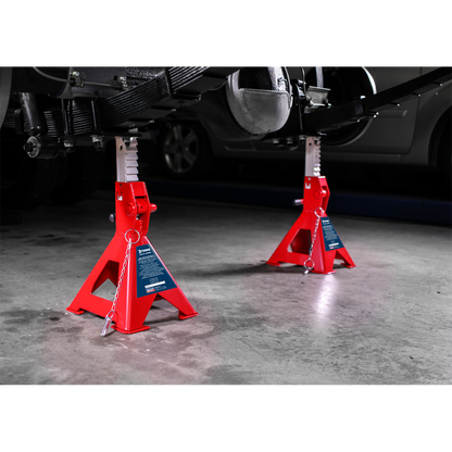 Sealey Auto Rise Ratchet Axle Stands (Pair) 3tonne Capacity per Stand AAS3000