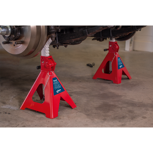 Sealey Auto Rise Ratchet Axle Stands (Pair) 5tonne Capacity per Stand AAS5000