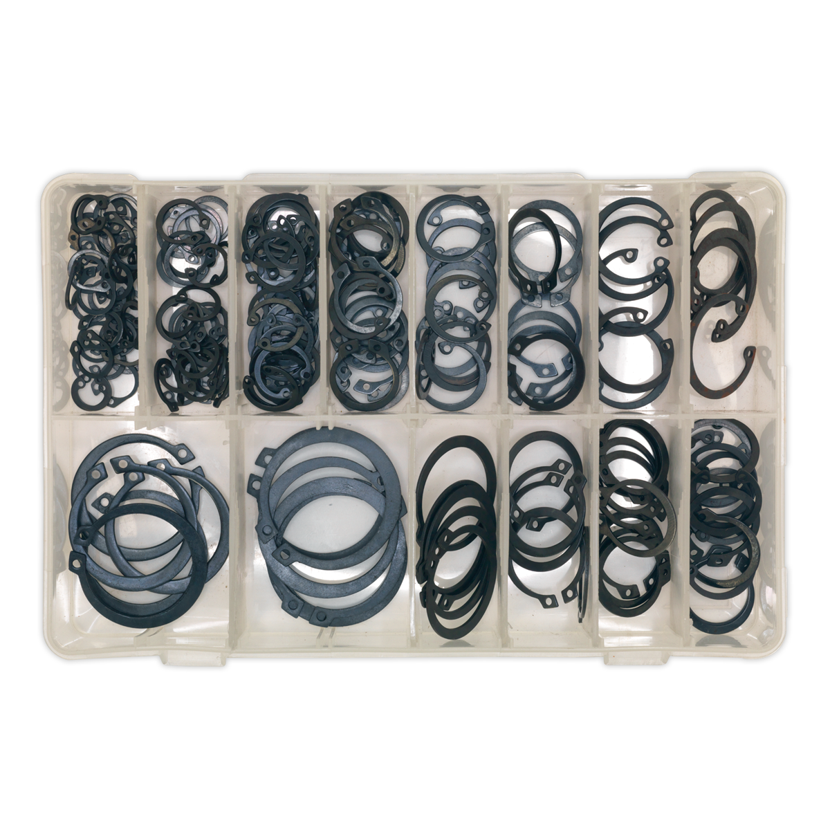 Sealey 200pc Internal/External Circlip Assortment - Metric AB017CC