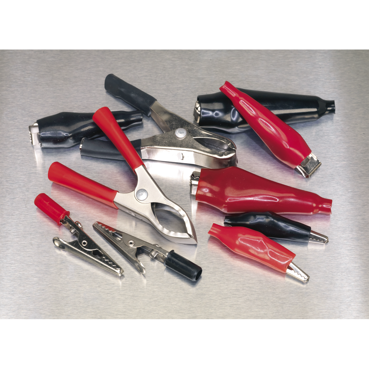 Sealey 60pc Crocodile Clip Assortment - Black & Red AB023CA