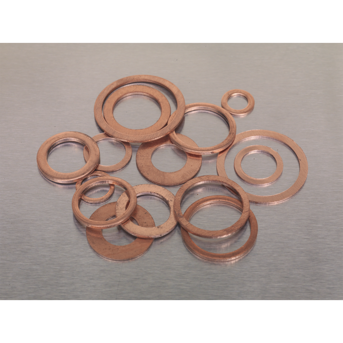 Sealey 250pc Diesel Injector Copper Washer Assortment - Metric AB027CW