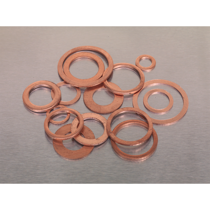 Sealey 250pc Diesel Injector Copper Washer Assortment - Metric AB027CW