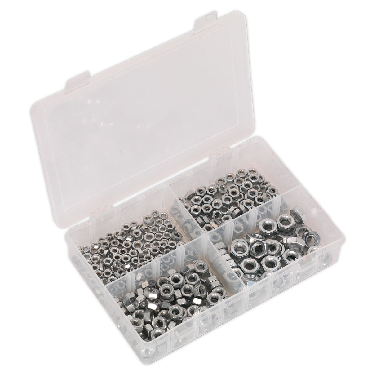 Sealey 370pc Steel Nut Assortment DIN 934 - M5-M10 AB028SN
