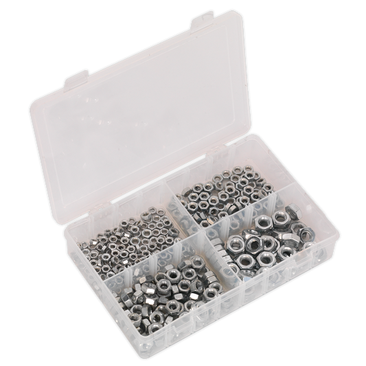 Sealey 370pc Steel Nut Assortment DIN 934 - M5-M10 AB028SN