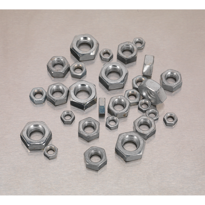 Sealey 370pc Steel Nut Assortment DIN 934 - M5-M10 AB028SN