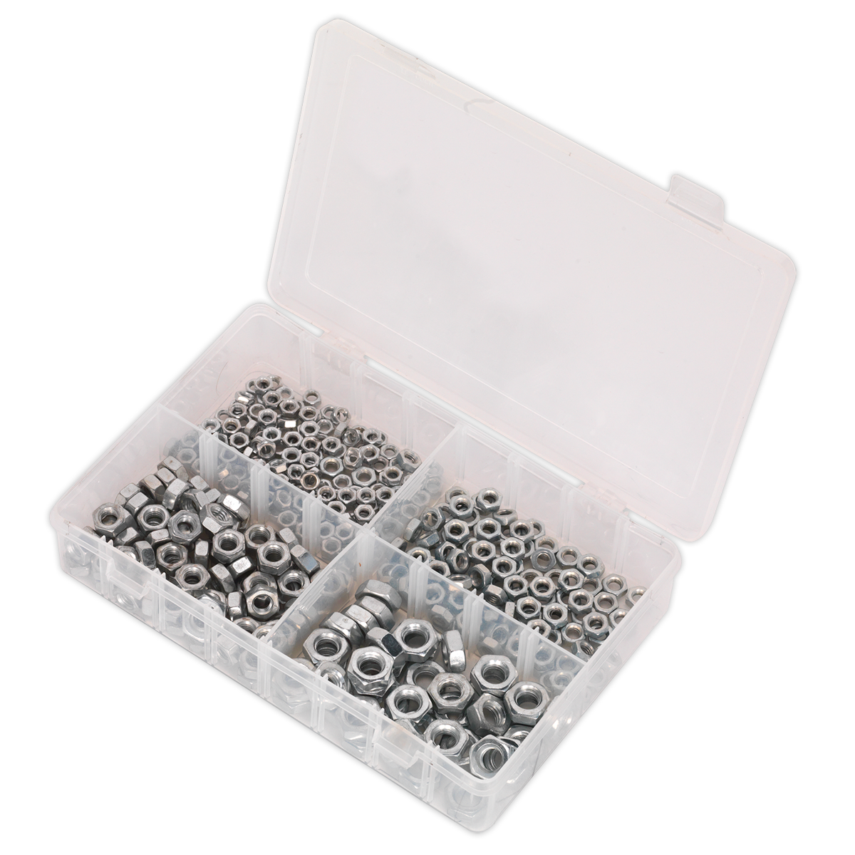Sealey 370pc Steel Nut Assortment DIN 934 - M5-M10 AB028SN