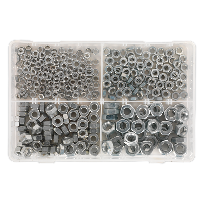 Sealey 370pc Steel Nut Assortment DIN 934 - M5-M10 AB028SN