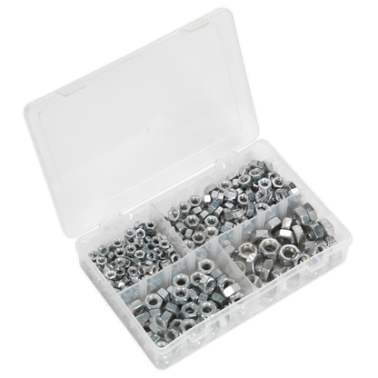 Sealey 320pc 1/4"-1/2"UNF Steel Nut Assortment AB029SN