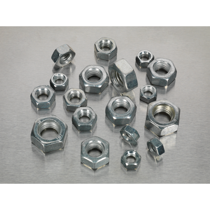 Sealey 320pc 1/4"-1/2"UNF Steel Nut Assortment AB029SN