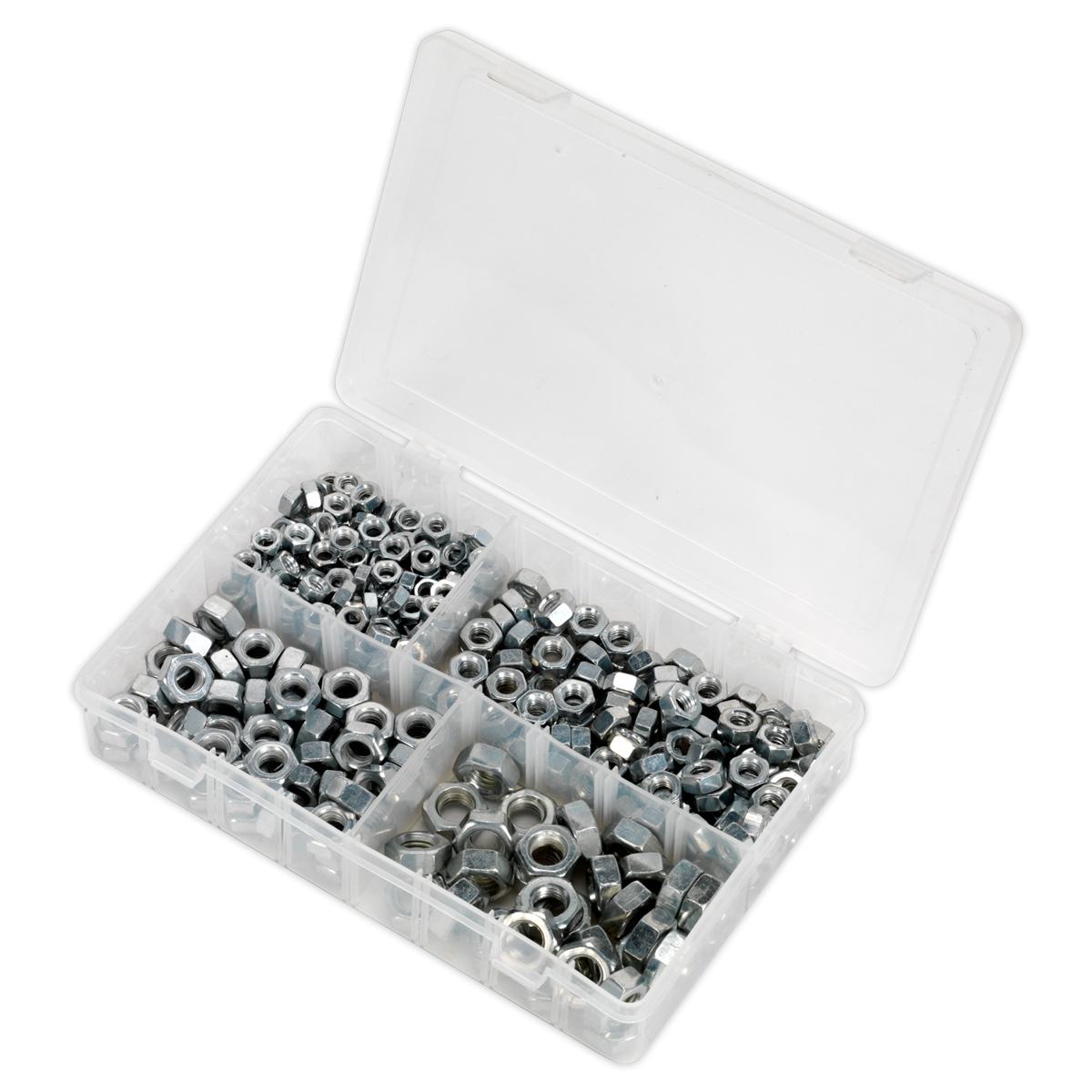 Sealey 320pc 1/4"-1/2"UNF Steel Nut Assortment AB029SN
