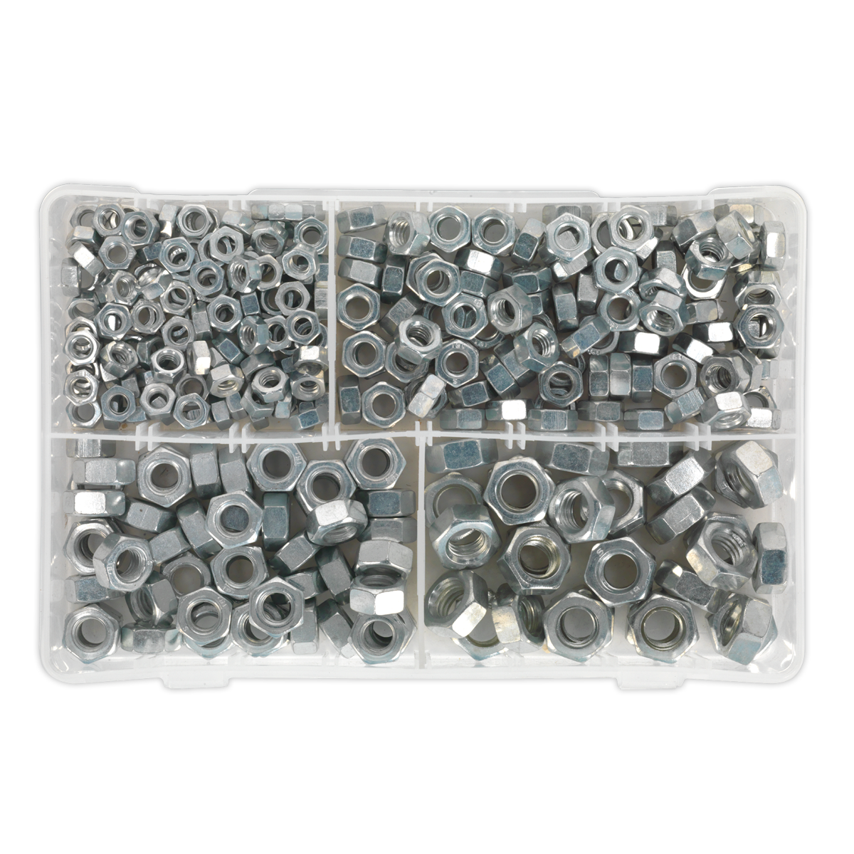 Sealey 320pc 1/4"-1/2"UNF Steel Nut Assortment AB029SN