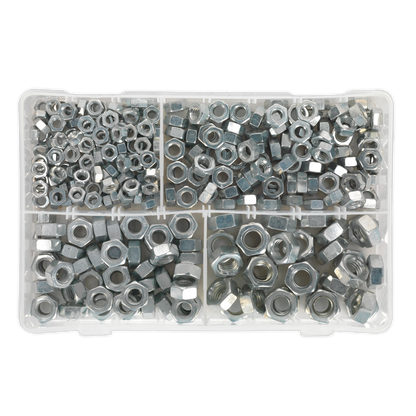 Sealey 320pc 1/4"-1/2"UNF Steel Nut Assortment AB029SN