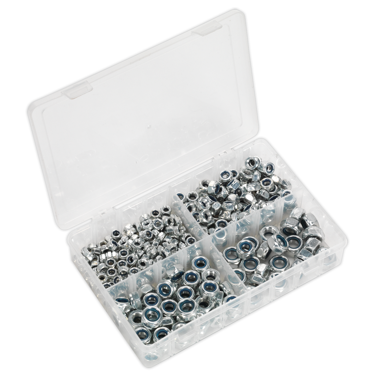 Sealey 300pc Nylon Locknut Assortment DIN 982 - M6-M12 AB032LN