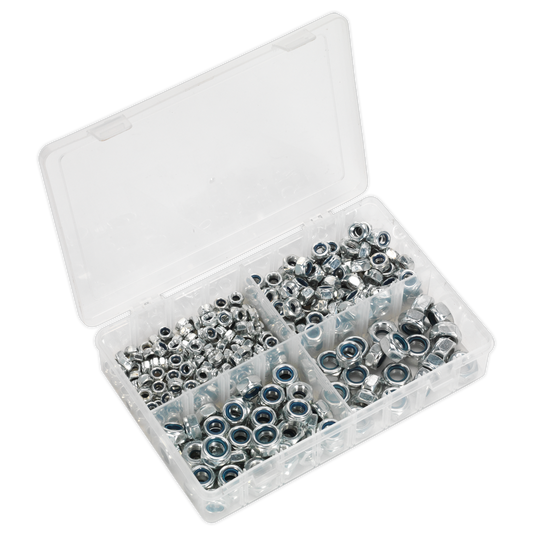 Sealey 300pc Nylon Locknut Assortment DIN 982 - M6-M12 AB032LN