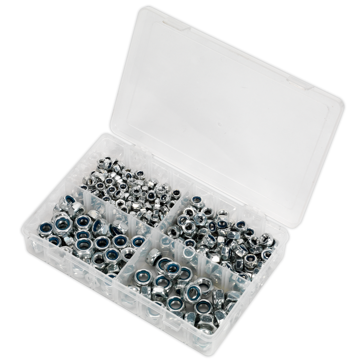 Sealey 300pc Nylon Locknut Assortment DIN 982 - M6-M12 AB032LN