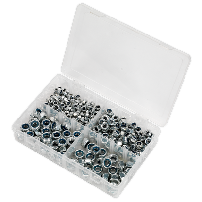 Sealey 300pc Nylon Locknut Assortment DIN 982 - M6-M12 AB032LN