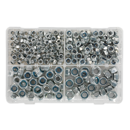 Sealey 300pc Nylon Locknut Assortment DIN 982 - M6-M12 AB032LN