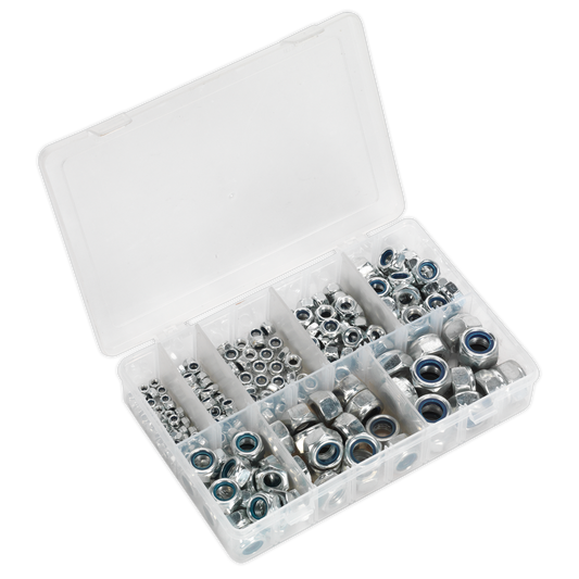 Sealey 255pc Nylon Locknut Assortment DIN 985 - M4-M16 AB033LN