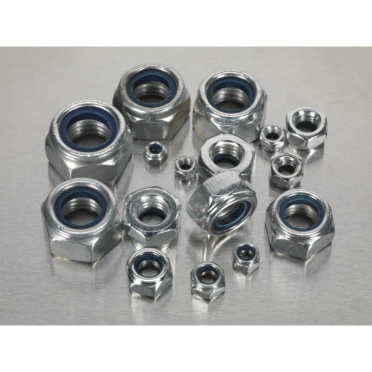 Sealey 255pc Nylon Locknut Assortment DIN 985 - M4-M16 AB033LN