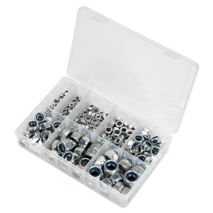 Sealey 255pc Nylon Locknut Assortment DIN 985 - M4-M16 AB033LN