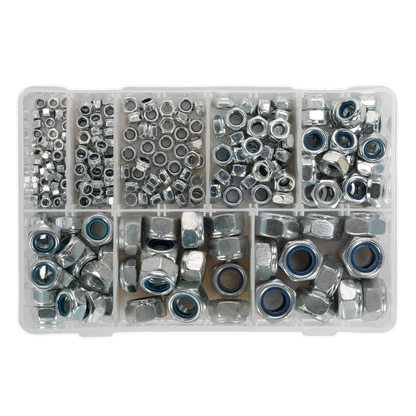 Sealey 255pc Nylon Locknut Assortment DIN 985 - M4-M16 AB033LN