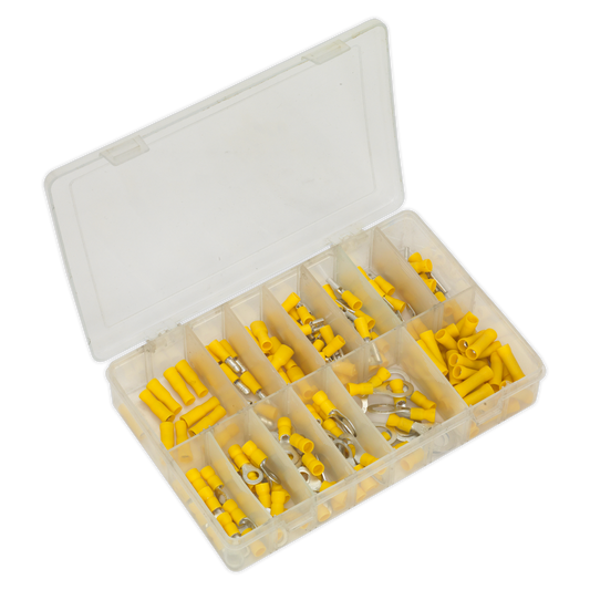 Sealey 140pc Yellow Crimp Terminal Assortment AB041YT