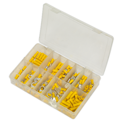 Sealey 140pc Yellow Crimp Terminal Assortment AB041YT