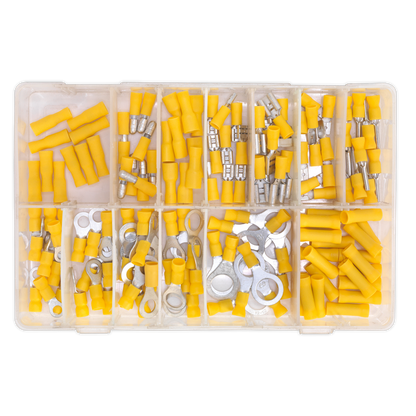 Sealey 140pc Yellow Crimp Terminal Assortment AB041YT