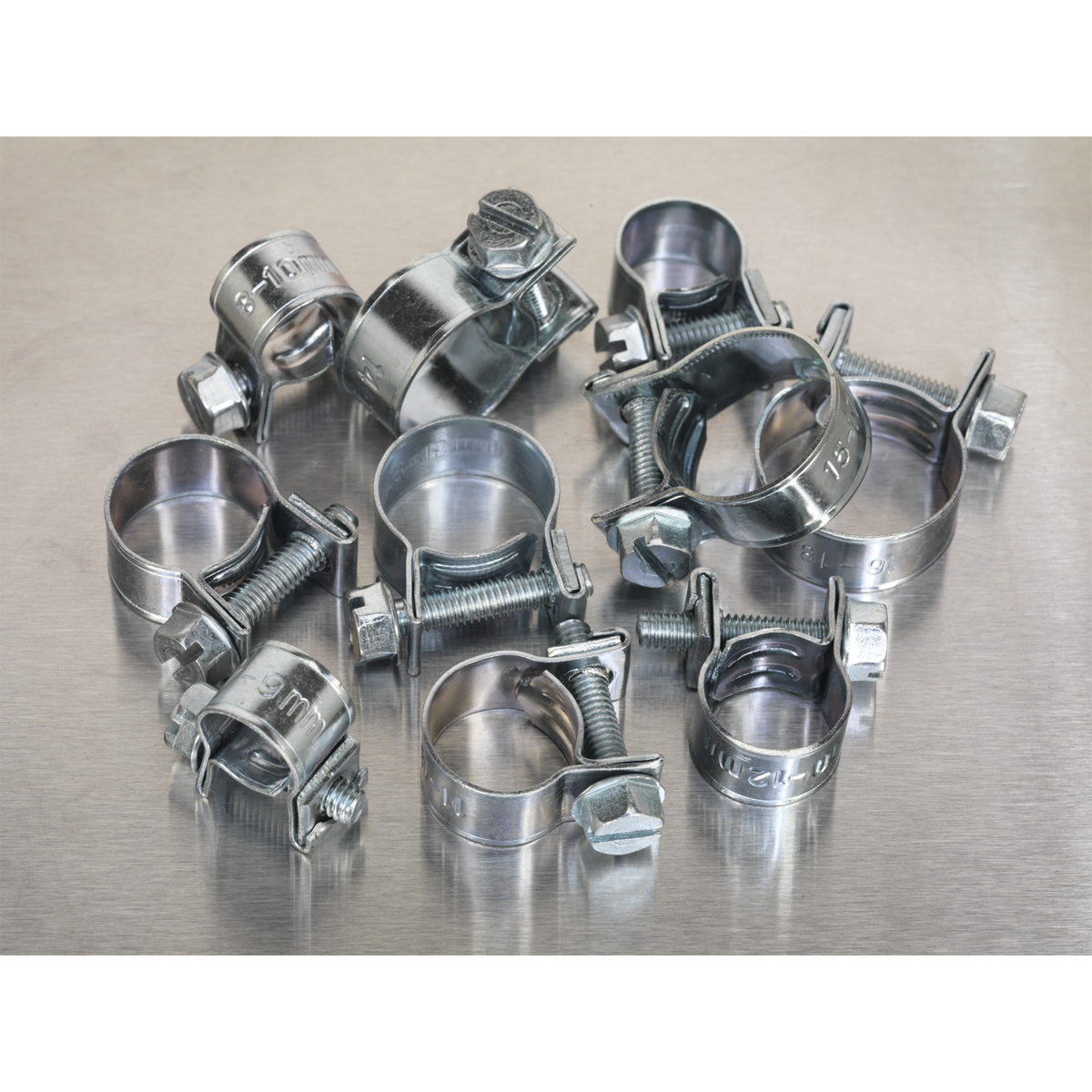 Sealey 100pc Mini Hose Clip Assortment DIN 1.0338 AB042MH
