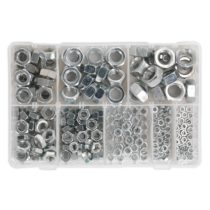 Sealey 255pc Steel Nut Assortment DIN 934 - M4-M16 AB046SN