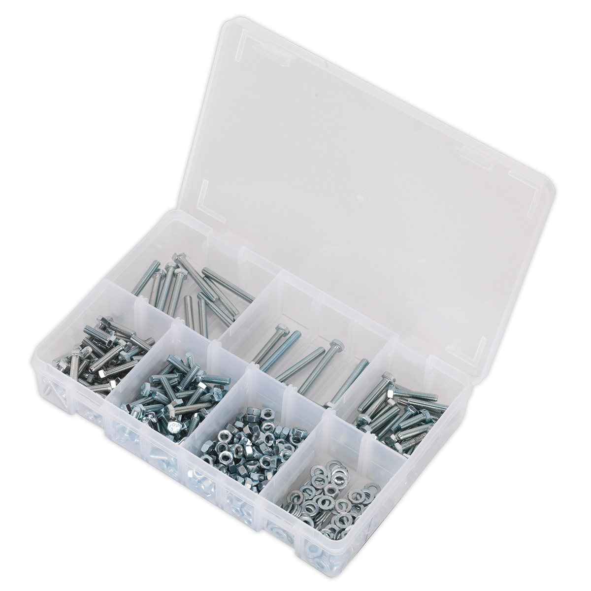 Sealey 444pc High Tensile Setscrew, Nut & Washer Assortment M5 AB049SNW